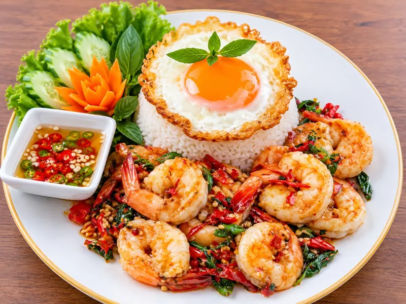 fried rice with shrimp basil