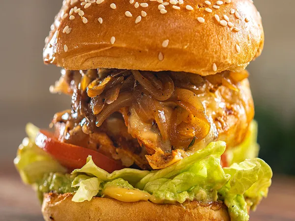Grilled Chicken Cheese Burger